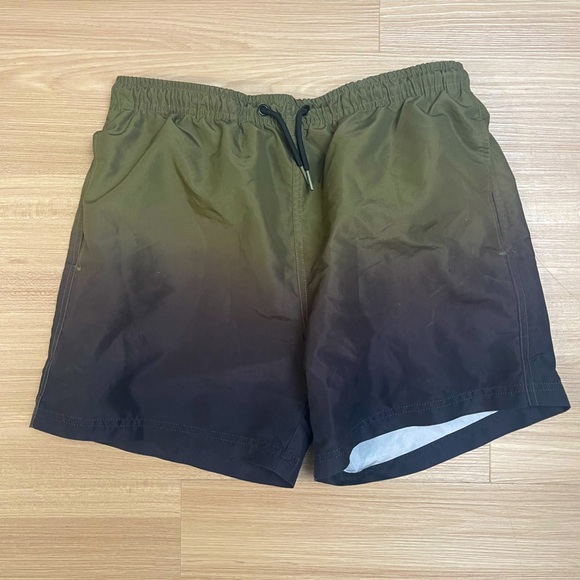 Primark Swim Mens Green And Black Gradient Bathing Suit Swimsuit Poshmark